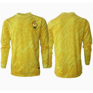 Ranska Maalivahti Jalkapallovaatteet Kotipaita EM-Kisat 2024 Pitkähihainen